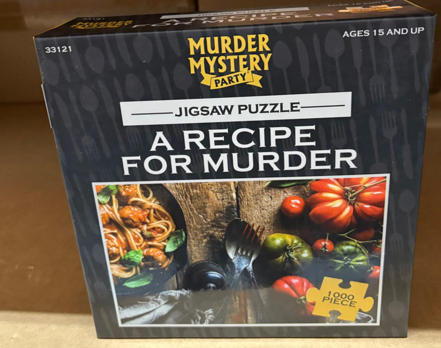 Murder Mystery Party Jigsaw Puzzle: A Recipe for Murder (1000 Pcs)