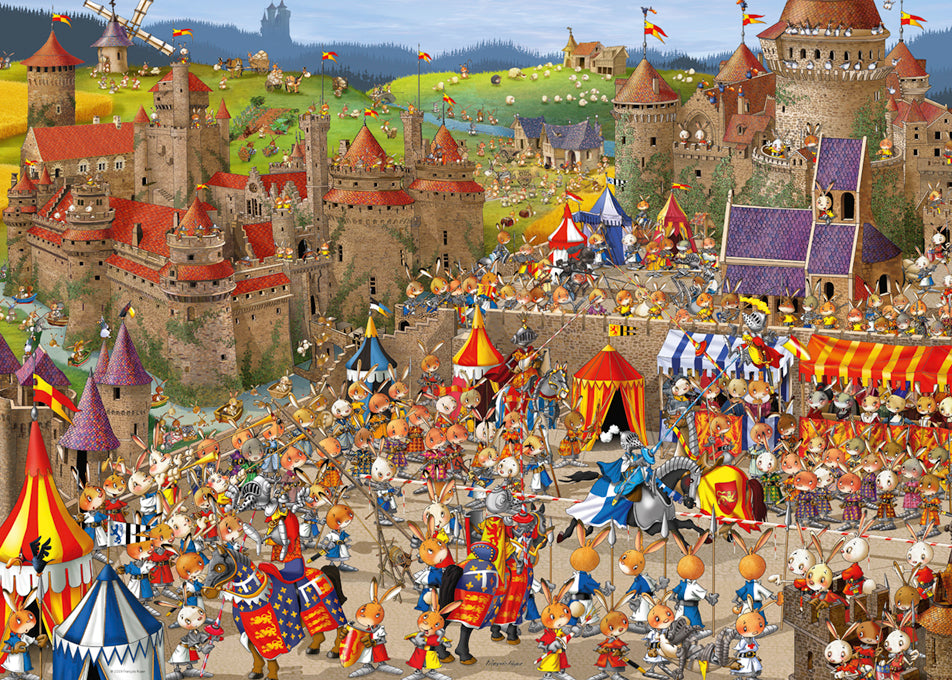 Jigsaw Puzzle: HEYE - Ruyer Bunny Battles (1000 Pieces)