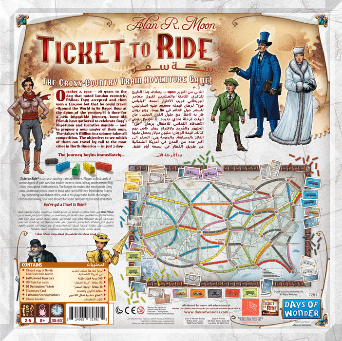 Ticket to Ride (Arabic/English) - Unwind Board Games Online