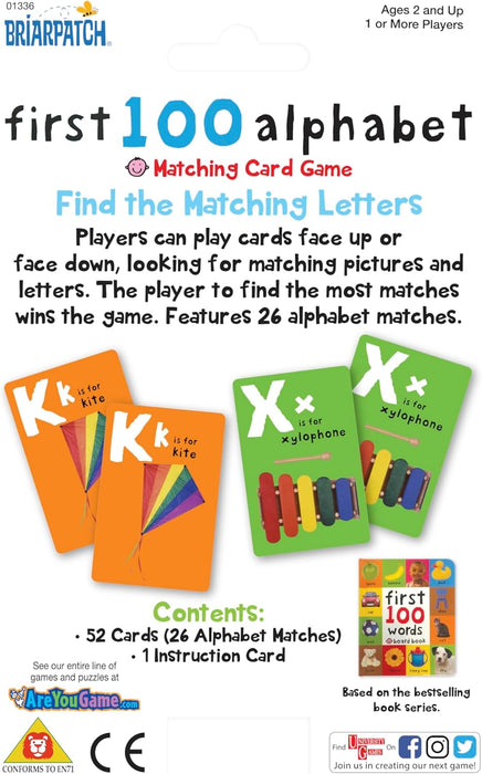First 100 Alphabet Matching Card Game