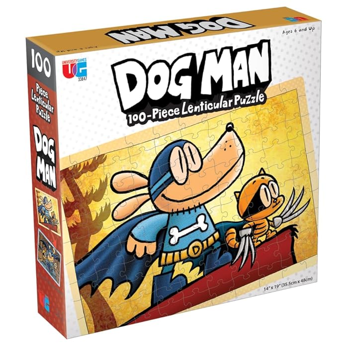 Dog man Adventure lenticular  Puzzle-100pcs