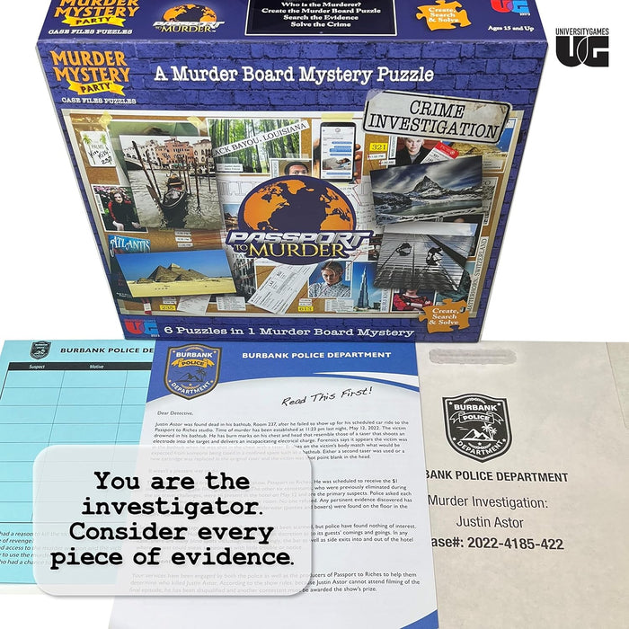 Murder Mystery Party Case Files puzzles: Passport to Murder