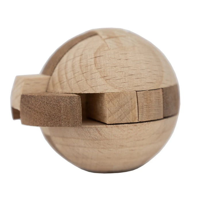 True Genius: Aztec Sun Stone - Interlocking Wooden Sphere Puzzle