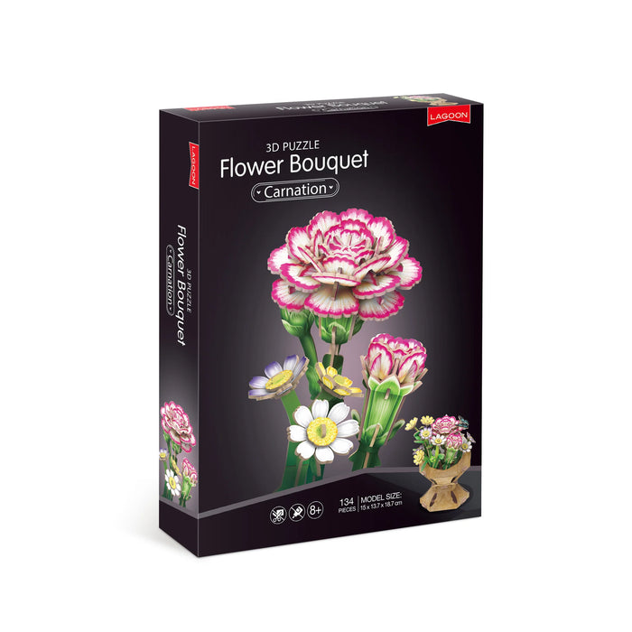 Carnation Flower Bouquet - 3D Puzzle