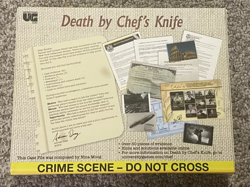 Murder Mystery Party Case Files: Death by Chef's Knife