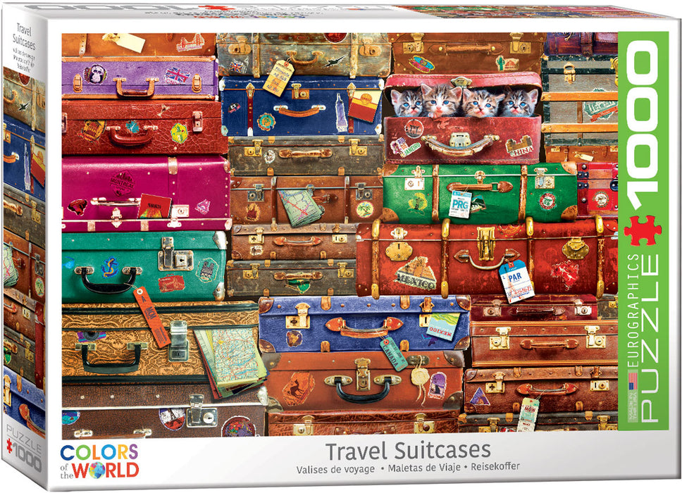 Jigsaw Puzzle: Travel Suitcases (1000 Pieces) - Unwind Online