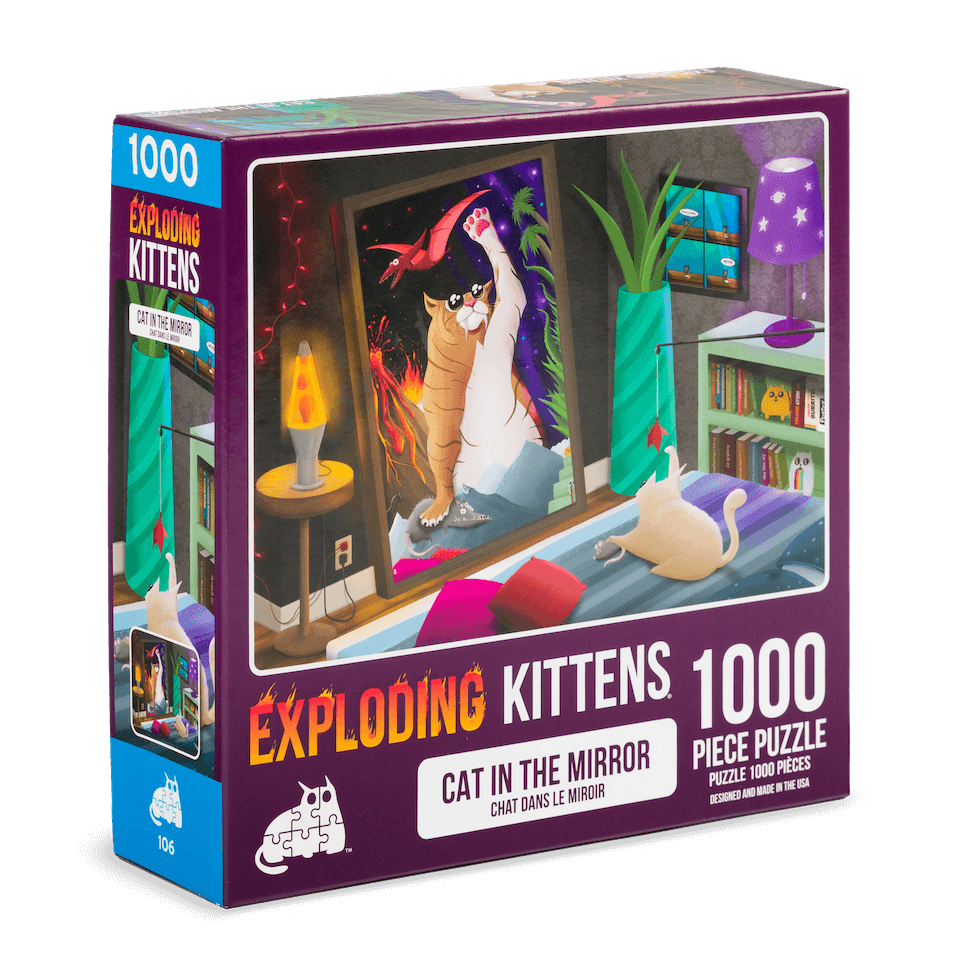 Exploding Kittens Puzzle Cat in the Mirror 1000 pcs Unwind
