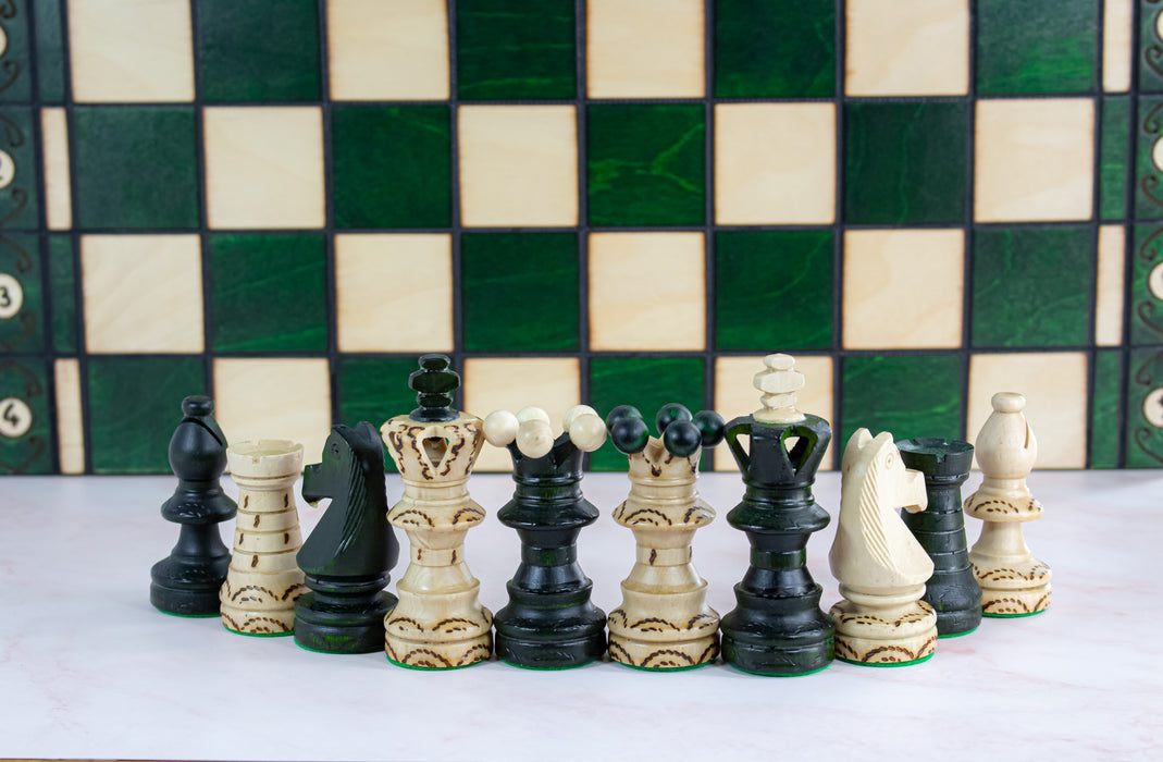 Chess Set The AMBASSADOR EDITION (GREEN)