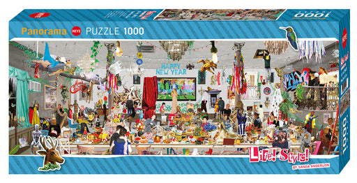 Jigsaw Puzzle: Life! Style! New Year's Eve (1000 Pieces) - Unwind Board Games Online
