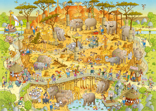 Jigsaw Puzzle: Degano Zoo African Habitat (1000 Pieces) - Unwind Online