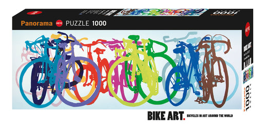 Jigsaw Puzzle: Bike Art Colourful Row (1000 Pieces) - Unwind Online