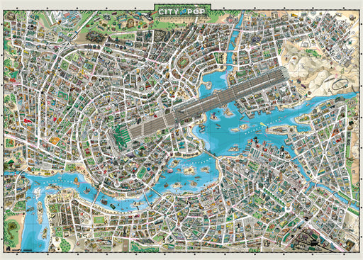 Jigsaw Puzzle: Map Art City of Pop (2000 Pieces) - Unwind Online