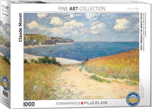 Jigsaw Puzzle: Wheat Fields By Claude Monet (1000 Pieces) - Unwind Board Games Online