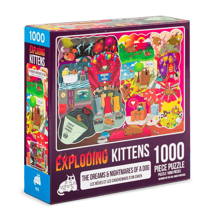 Exploding Kittens Puzzle: The Dreams and Nightmares of a Dog (1000 pcs)