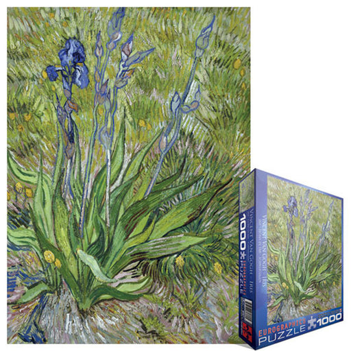 Jigsaw Puzzle: Iris By Vincent Van Gogh (1000 Pieces) - Unwind Board Games Online