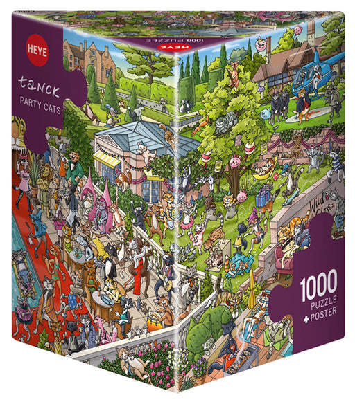 Jigsaw Puzzle: Party Cats (1000 Pieces) - Unwind Board Games Online