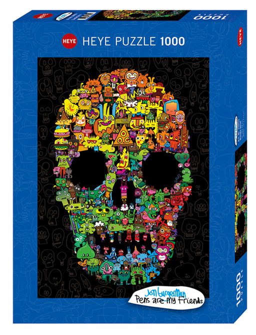 Jigsaw Puzzle: Burgerman Doodle Skull (1000 Pieces) - Unwind Online