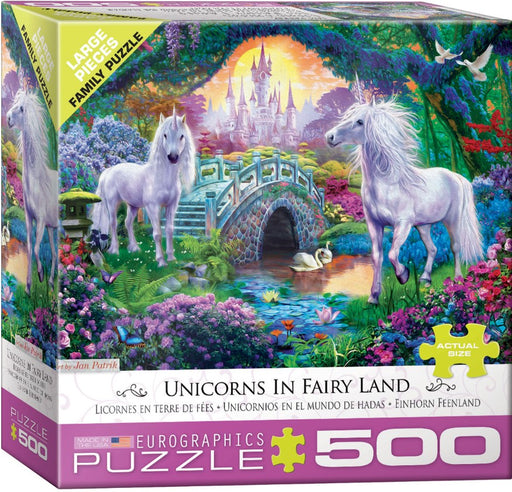 Jigsaw Puzzle: Unicorns in Fairyland (500 Pieces) - Unwind Board Games Online
