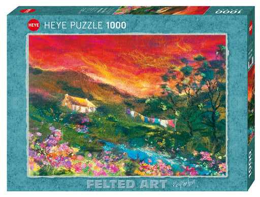 Jigsaw Puzzle: Felted Art Washing Line (1000 Pieces) - Unwind Online
