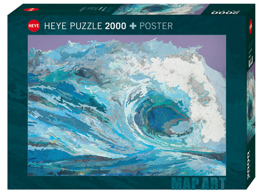 Jigsaw Puzzle: Map Art Map Wave (2000 Pieces) - Unwind Online